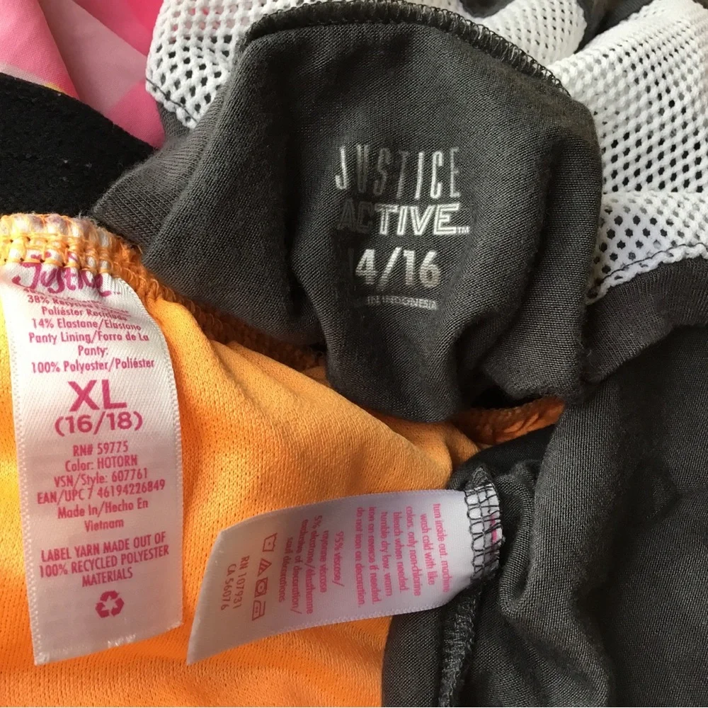 Justice girls size